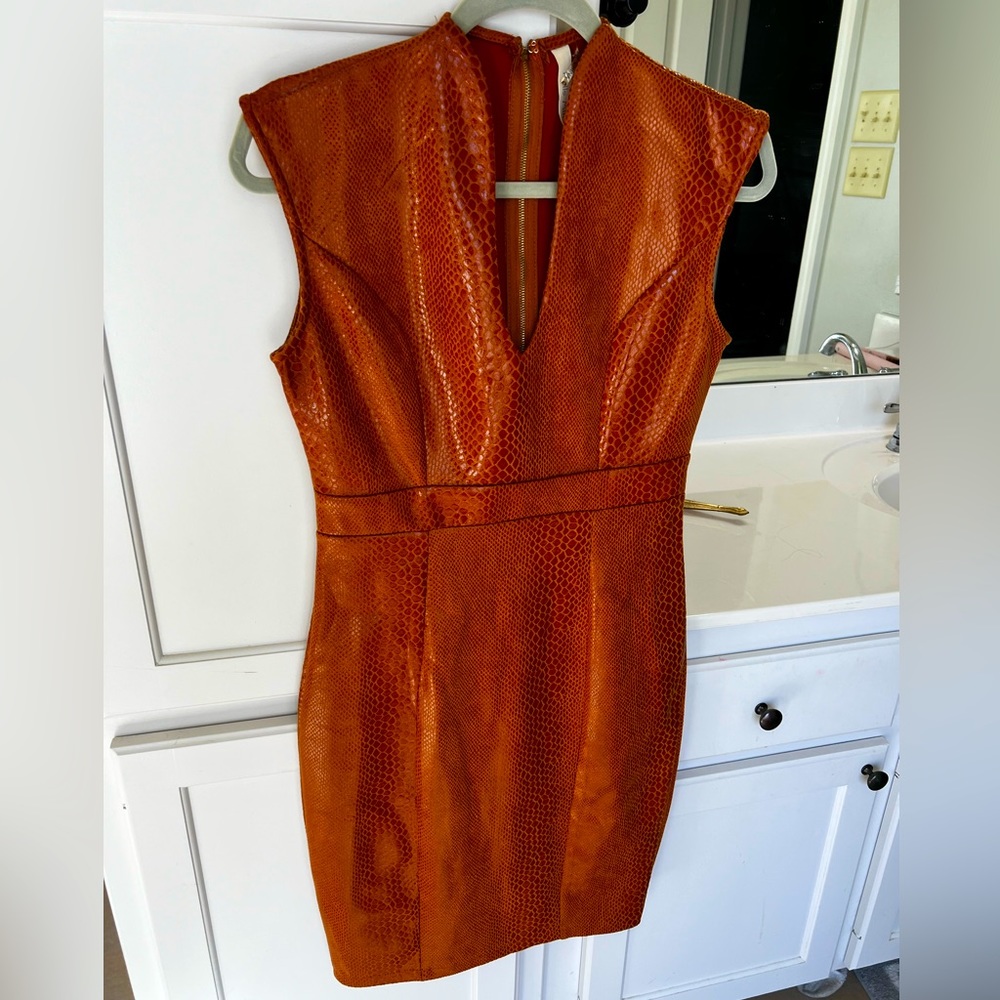 Women's faux snakeskin dress